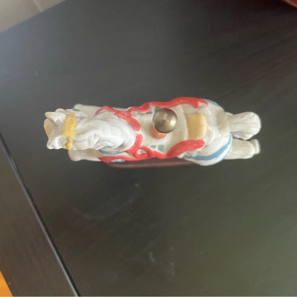 LAST CHANCE Ceramic Carousel Horse Figurine 4”wx4.5”h  Vintage Retro Collectible - Picture 3 of 7